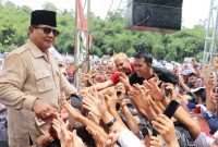 Tiba di Jawa Tengah, Prabowo Disambut Ribuan Warga Purbalingga