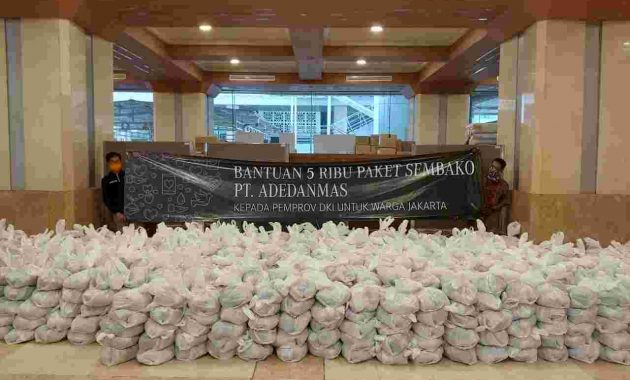 Pemprov DKI Terima Bantuan 5.000 Paket Sembako Untuk Dibagikan ke Warga
